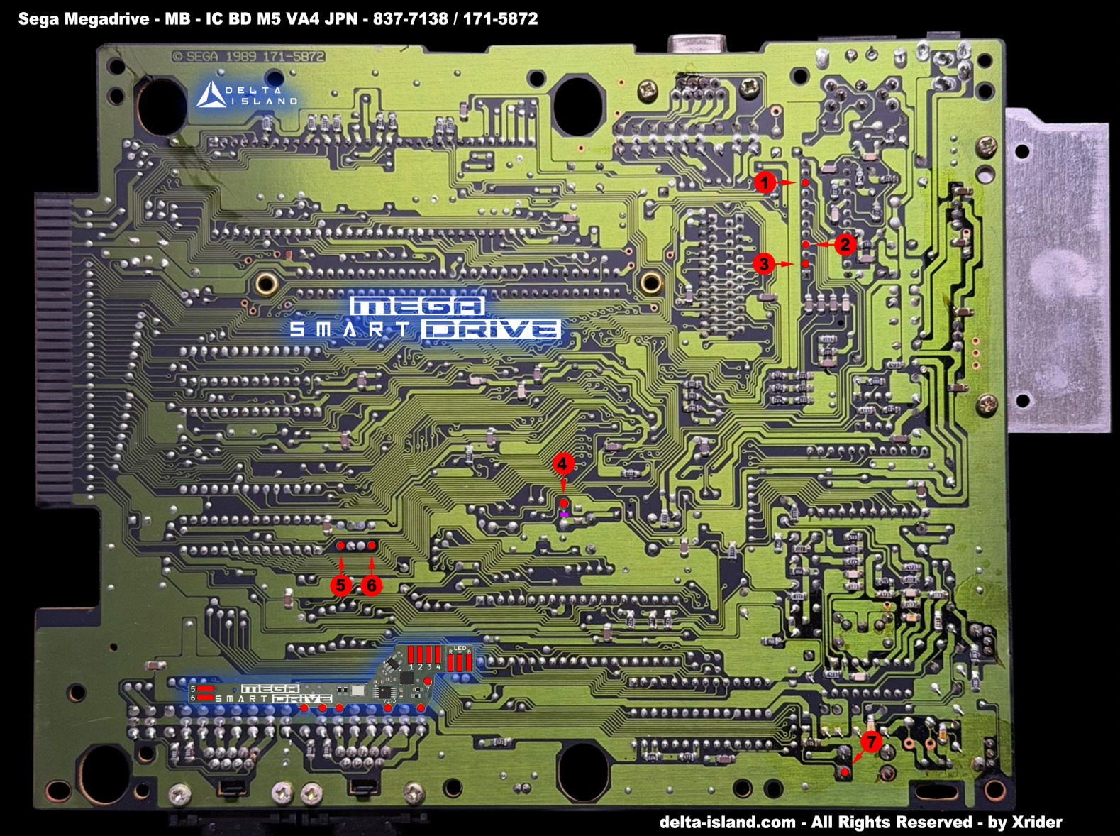 Sega Megadrive 1 - IC BD MD 5 JPN - VA4 - 171-5972-20 / 837-7138 - visuel 1