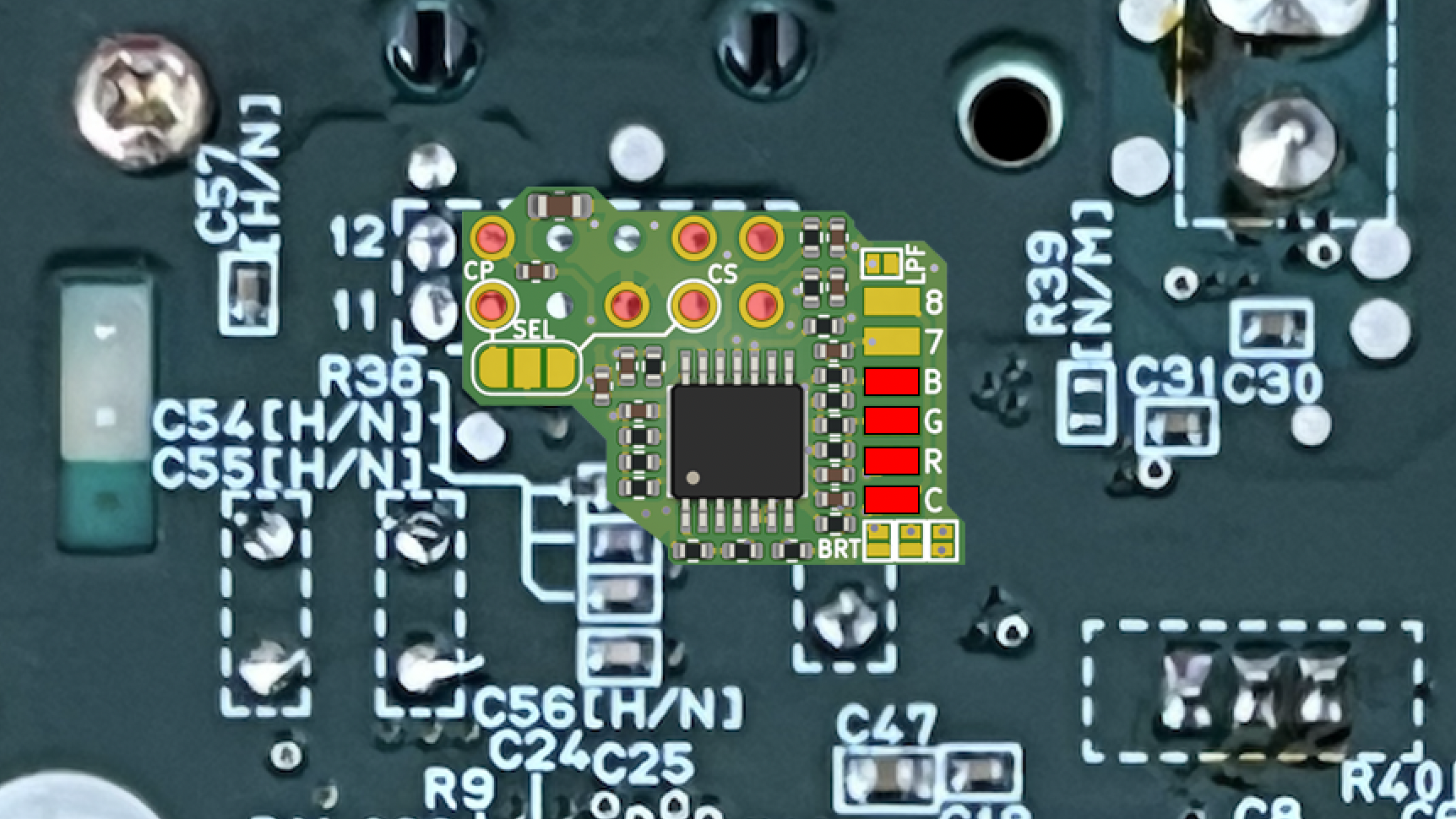4.3.3 - Installation du Delta SNES RGB Bypass — snes rgb bypass snn cpu 01 B