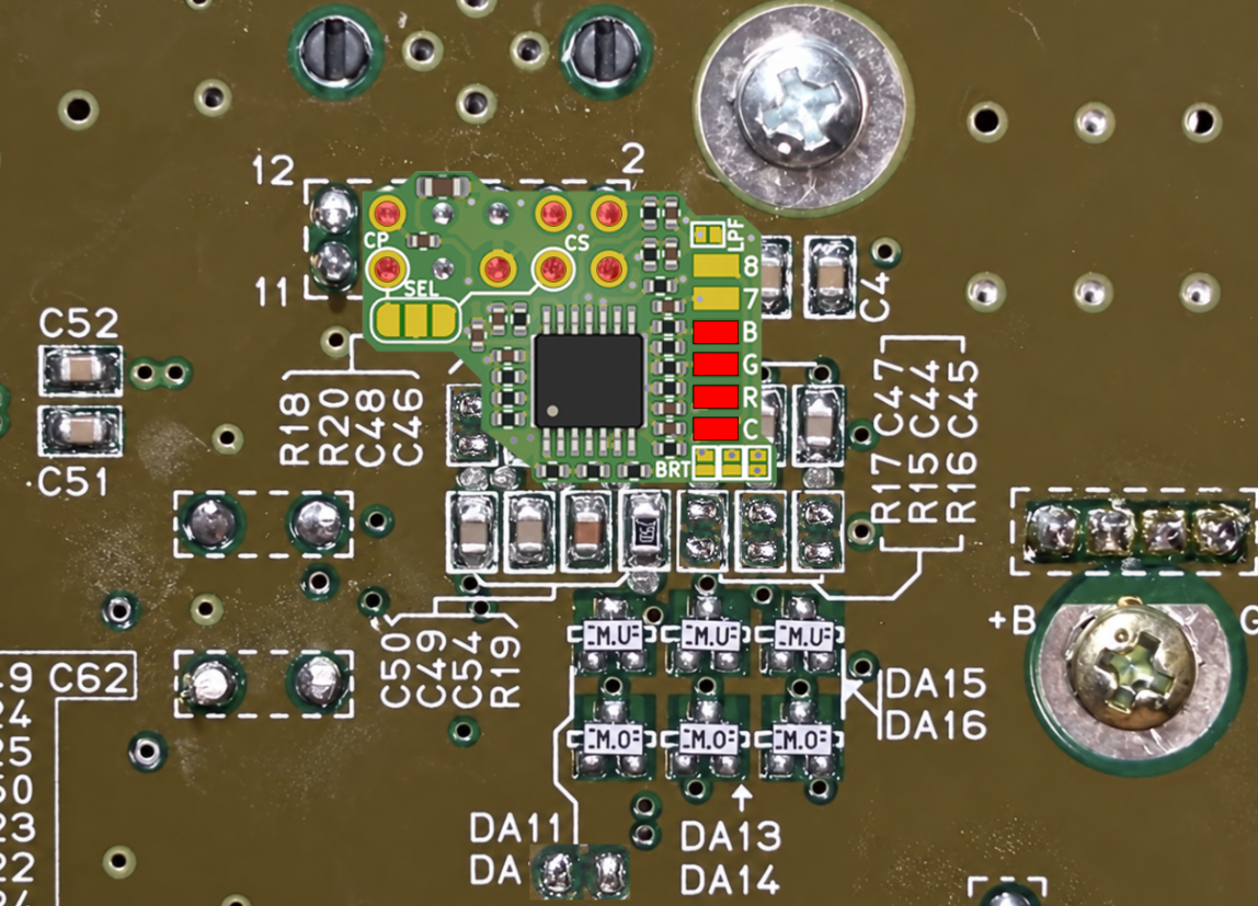 4.1.3 - Installation du Delta SNES RGB Bypass — snes rgb bypass sns install cpu 1chip 01 02 03B