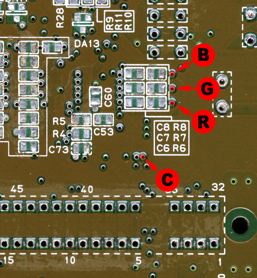 4.2.3 - Installation du Delta SNES RGB Bypass — snes rgb bypass snsp cpu 1chip 01 02C